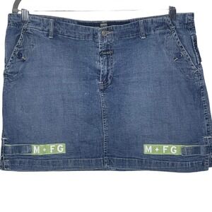 Marithe Francois Girbaud Blue Denim Mini Skirt